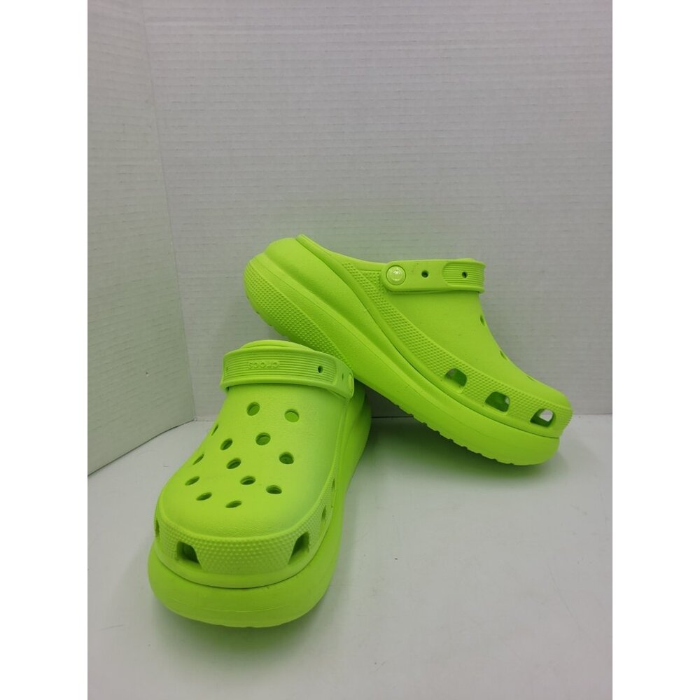 CROCS Classic Platform Clog in Neon Green - Picture 2 of 11